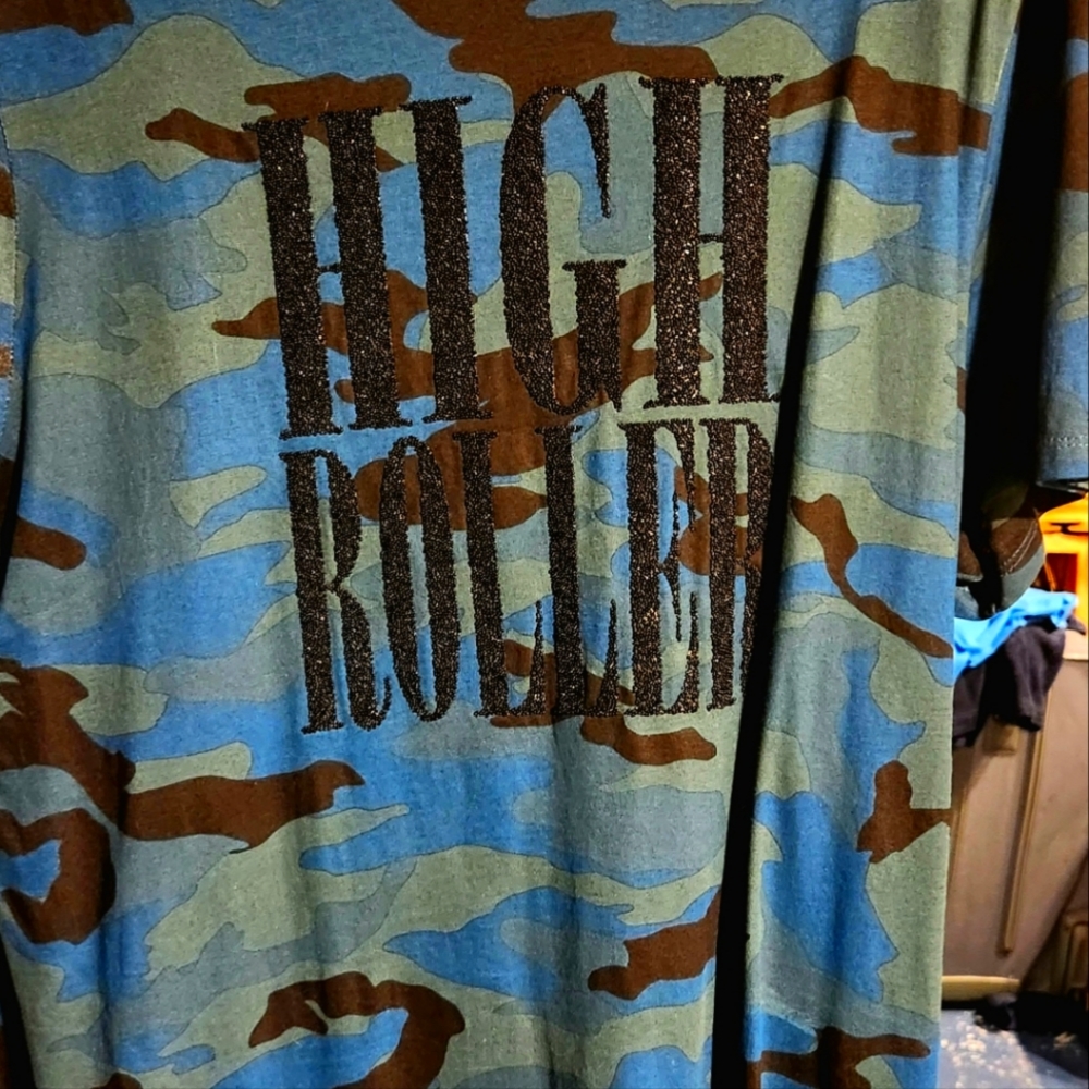 GUESS blue and black camo